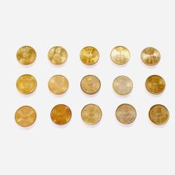 Alternative view of Rs 5 Government Of India Issue Superb Quality Unique 15 Coin Set Commemorative Issues Nickel Brass