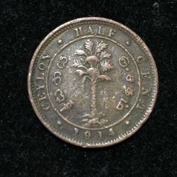 Sri Lanka › Ceylon (1914) ½ Cent - George V Rare Coin Lowest Price #D-65
