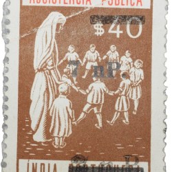 Postal Stamp of India Portugues - Assistencia Publica Cancelled and Over Printed Brown 7 New Paise by GOI, Mint Un-Used as per Image.