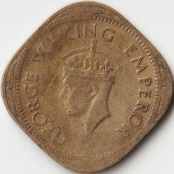 Two Anna 1947 Mint Error Originalty Stuck with Copper-Nickel But In this Mint Error Coin Stuck With Nickel Brass Most Rare Coin of King George VI British India Coinage