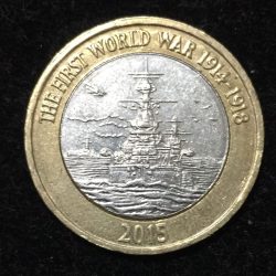 United Kingdom 2 Pounds 2015 - Elizabeth II 5th portrait; Royal Navy Commemorative issue Rare Coin #D-78