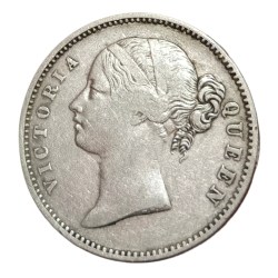 Alternative view of British India Silver Rupee EAST INDIA COMPANY Year 1840 DIVIDED LEGEND Queen Victoria Collectable Grade.