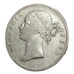 Alternative view of British India Silver Rupee EAST INDIA COMPANY Year 1840 DIVIDED LEGEND Queen Victoria Collectable Grade.