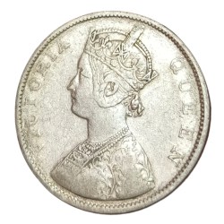 Alternative view of British India Silver Rupee Year 1862 QUEEN VICTORIA Collectable Grade.