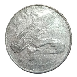 50 Paisa Fss Map Series Year 1991 Calcutta Mint ON-CENTERED ROTATED DOUBLE STRIKE Error **V. RARE** Collectable Grade.