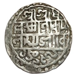 COOCHBEHAR STATE Silver Rupee LAKSHMI NARAYAN Dated SE 1509, RY- 98 Big Flan **V. SCARE** High Collectable Grade.