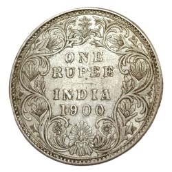 British India Silver Rupee Year 1900 Victoria Empress High Collectable Grade.