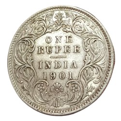British India Silver Rupee Year 1901 Victoria Empress High Collectable Grade.
