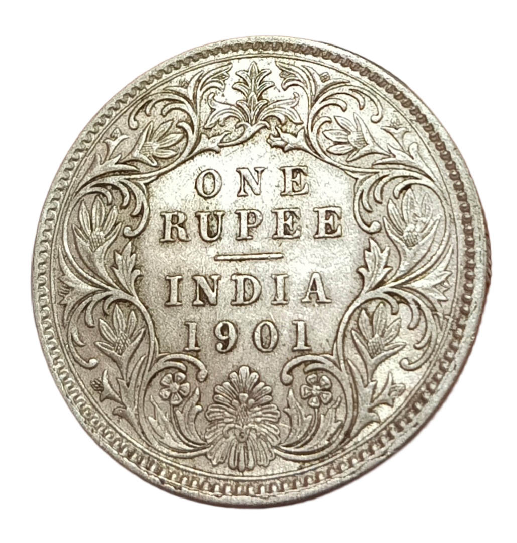 British India Silver Rupee Year 1901 VICTORIA EMPRESS High Collectable Grade.