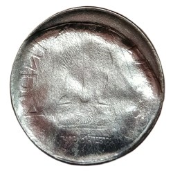 1 Rupee Fss Old Corn Theme ENLARGED BROCKAGE//LAKHI Error **RARE** BUNC Grade.