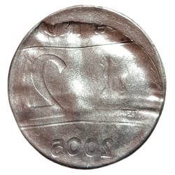 2 Rupee Fss Old CROSS Issue Year 2005 ENLARGED BROCKAGE//LAKHI Error **RARE** BUNC Grade.