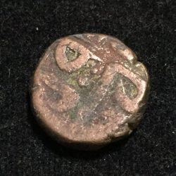 Alternative view of Rare Sikh Empire of 1 Paisa 1828 Ranjit Singh Amritsar Mint Coin #I-83