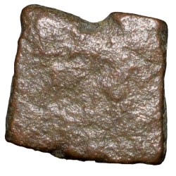 Alternative view of Copper Coin of City-State 'Eran-Vidisha' (2nd Cen. BC) with 6-Armed Symbol
