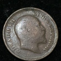 Alternative view of India - British ½ Pice 1906 - Edward VII rare Coin Lowest price #I-38