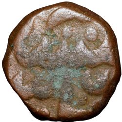 Alternative view of Copper Paisa of Mewar State(AD1760-1806) of Bhilwara Mint INO Shah Alam II