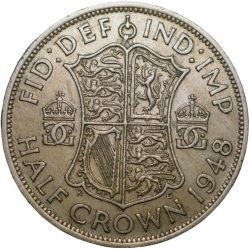 Copper-Nickel 1/2 Crown Of George VI (Ad-1948) From Brittain