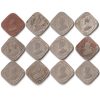 12 Coins Set of Two Anna Different Date 1936-1918 Copper-Nickel Coins of King George V British India Coinage