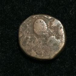 Rare Sikh Empire of 1 Paisa 1828 Ranjit Singh Amritsar Mint Coin #I-71