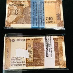 Rs 10 India Banknote Replacement Star Issue 00F Inset L Serial Bundle Gem Unc 2019 Shaktikant Das