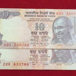 786 Old issue Two Different Governor subbarao and Raghu ram Old issue 10 Rupees Ending 786 number