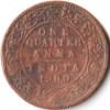 One Quarter Anna 1900 Copper Coin of Victoria Empress British India Coinage