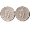 Combo Set of Half Rupee 1946-1947 Copper-Nickel Coin of King George VI British India Coinage