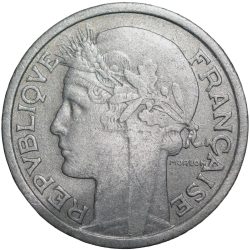 Old Aluminium 1 Franc of France Country (AD 1957)