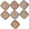 7 Coins Set of Two Annas 1918-1936 Copper-Nickel Coin of King George V British India Coinage