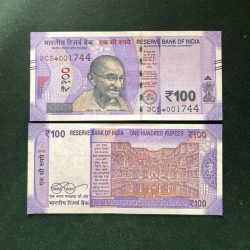 GS - 83 Rs 100 India Banknote Star Replacement Issue 3CS INSET PLAIN 2018 Limited Issue