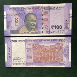 GS - 92 Rs 100 India Banknote Star Replacement Issue 9EC INSET PLAIN 2019 Limited Issue