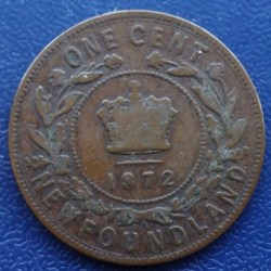 Canada Provinces - Newfoundland, 1872, 1 Cent, KM# 1, Victoria, Condition as per image, Error coin.