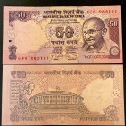 F 57 Rs 50 India Banknote Signature series Signed by D Subharao Inset L 2013 issue