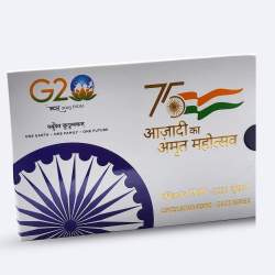 Azadi Ka Amrit Mohatsav, Circulation Coins 2023, Folder Packing, Mumbai Mint.