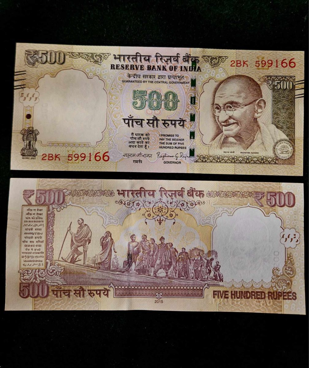 I63 - Rs 500/- SIGNATURE SERIES Signed by RAGHURAM G RAJAN INSET L/T/B 2015 Issue