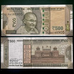 IS 134 Rs 500 India Banknote Star Replacement Issue 0LN INSET H 2022 Limited Issue