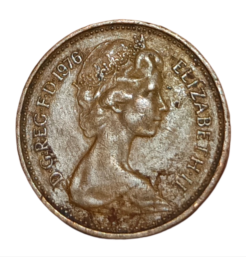 GREAT BRITAIN Copper NEW 1 PENNY Year 1976 Queen ELIZABETH-II High Collectable Grade. - Image 2