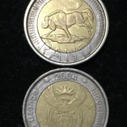 South Africa 5 Rand Afrika Dzonga (2004-2005) - South Africa Rare Bimetallic Coin #D-105