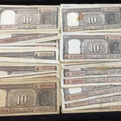 10 RUPEES OLD ISSUE BLACK BOARD GOVERNOR R.N.MALHOTRA (100 PCS LOTT) #23