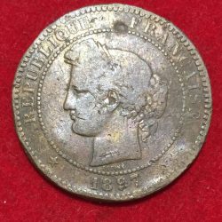 France 10 Centimes 1897 Rare Coin #D-154
