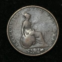 Alternative view of United Kingdom ½ Penny 1853 - Victoria 1st portrait Weight 9.45g Coin #D-188