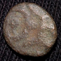 Alternative view of Copper Coin of Satakarni I(1st Cen. BC) of Satavahana Dynasty from Marathwada Region Elephant-Ujjain