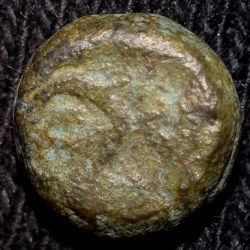 Alternative view of Copper coin of Satavahana Dynasty(1st Cen. BC) from Marathwada Region Elephant/Ujjaini Type