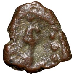 Copper Coin of Polygars of Tirunelveli (17th - 18th Cen. AD) with Spear Head Ty.