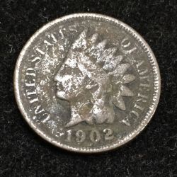 1902 United States 1 Cent "Indian Head Cent" Rare Coin #I-99