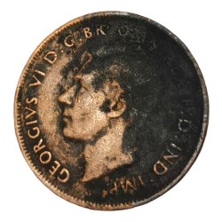 Alternative view of AUSTRALIA Copper ONE PENNY Year 1943 Big Size King GEORGE-VI "Kangaroo 🦘" Collectable Grade.