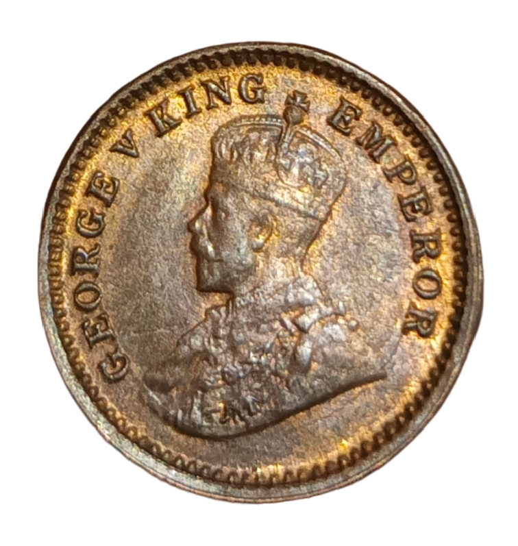British India 1/12 ANNA Year 1918 King GEORGE-V in UNC Grade. - Image 2