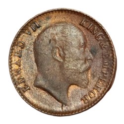 Alternative view of British India 1/12 ANNA Year 1904 King EDWARD-VII **V. SCARE** UNC Grade.