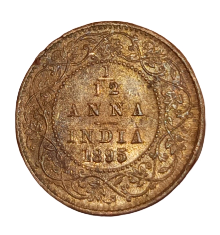 British India 1/12 ANNA Year 1895 VICTORIA EMPRESS **RARE** UNC Grade.
