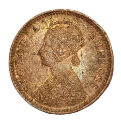 Alternative view of British India 1/12 ANNA Year 1895 VICTORIA EMPRESS **RARE** UNC Grade.