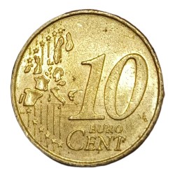 NETHERLANDS 10 EURO CENTS Year 2000 King Queen Tsar Etc Person Portrait in High AUNC Grade.